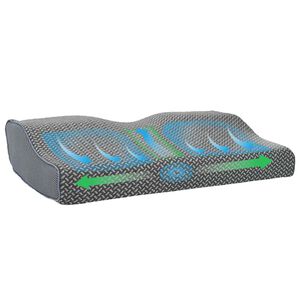 vidaXL Nek kussen Grijs Traagschuim 59 x 34 x 12 cm