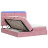 vidaXL LED Opslagbed met Matras Roze 180 x 200 cm Fluweel