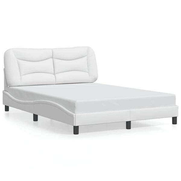 vidaXL Bedframe zonder matras "Hvar" kunstleer wit 120x200 cm