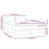 vidaXL Boxspring met matras en LED fluweel zwart 140x210 cm