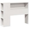 vidaXL Bed met boekenkast zonder matras grenenhout wit 75x190 cm