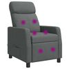 vidaXL Massage Recliner Donkergrijs Stof