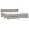 vidaXL Boxspring met matras stof lichtgrijs 180x200 cm