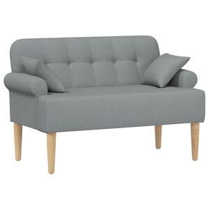 vidaXL Loungebank met knopencomfort Lichtgrijs 120 x 65 x 79 cm Stof