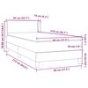 vidaXL Boxspring met matras fluweel zwart 80x210 cm