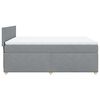 vidaXL Boxspring met matras stof lichtgrijs 140x190 cm