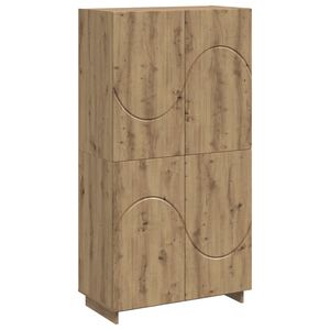 vidaXL Hoge kast Artisanaal eiken 79 x 41 x 151 cm Bewerkt hout