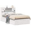 vidaXL Bedframe zonder matras massief grenenhout wit 135x190 cm