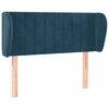 vidaXL Hoofdbord met randen 103x23x78/88 cm fluweel donkerblauw