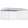 vidaXL Hondenkennel voor buiten met dak 382x382x225 cm