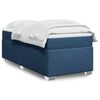 vidaXL Boxspring met matras stof blauw 100x200 cm