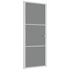 vidaXL Binnendeur 83x201,5 cm ESG-glas en aluminium wit