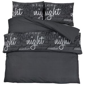 vidaXL Dekbedovertrekset 155x220 cm katoen zwart