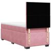 vidaXL Boxspring met matras fluweel roze 90x190 cm