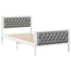 vidaXL Bedframe Lichtgrijs 100 x 200 cm Massief grenenhout
