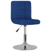 vidaXL Eetkamerstoelen draaibaar 4 st stof blauw
