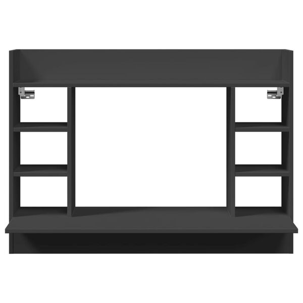 vidaXL Wandbureau 105x48x75 cm bewerkt hout zwart