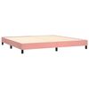 vidaXL Boxspring met matras en LED fluweel roze 200x200 cm