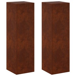 vidaXL Plantenstandaard 2 pcs Roestkleurig 30 x 30 x 100 cm