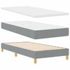 vidaXL LED Box Spring Bed met matras Lichtgrijs 80 x 200 cm Stof