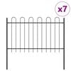 vidaXL Tuinhek 7 pcs Grijs 11,9 x 0,8 m Poedercoating staal