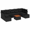 vidaXL Tuinbankenset 8 st Zwart poly rattan