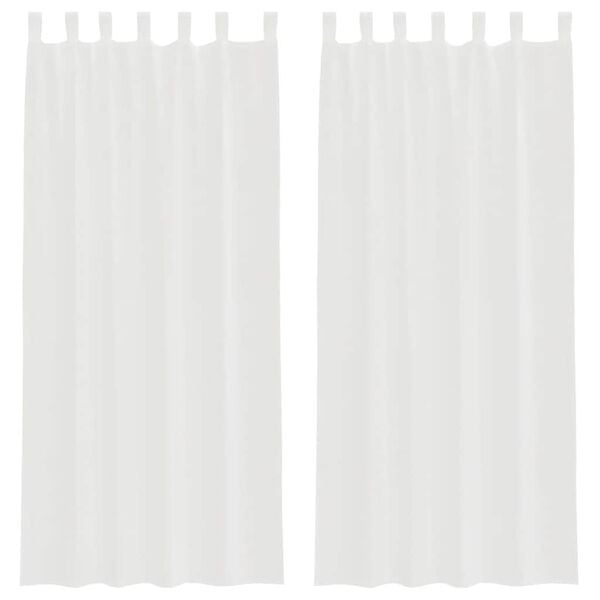 vidaXL Gordijnen met lussen 2 st 140x245 cm wit