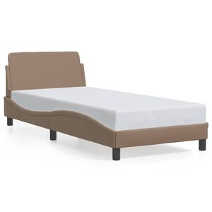 vidaXL Bedframe "Dover" kunstleer cappuccinokleurig 90x200 cm
