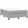 vidaXL Boxspring bed stof lichtgrijs 140x200 cm
