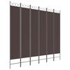 vidaXL Kamerscherm met 6 panelen 300x220 cm stof bruin
