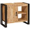 vidaXL Wastafelkast met plank Bruin 71 x 33 x 58 cm Massief Mango Hout
