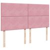 vidaXL Ottoman bed met matrassen 180x200cm fluweel roze
