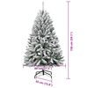 vidaXL Kunstkerstboom met 150 LED Groen en Wit 150 cm PVC en Metaal
