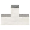 vidaXL Paalverbindingen 4 st T-vorm 81x81 mm gegalvaniseerd metaal