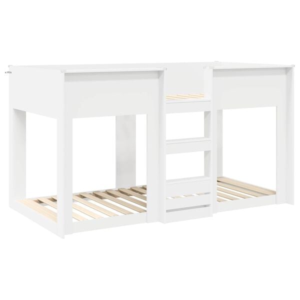 vidaXL Bunk Bed voor Kinderen Wit 80 x 200 cm Bewerkt hout