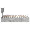 vidaXL Bedframe met lade Beton Grijs 200 x 200 cm Ingenieurshout