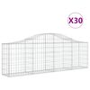 vidaXL Schanskorven 30 st gewelfd 200x30x60/80 cm gegalvaniseerd ijzer