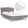 vidaXL Bed met matras stof lichtgrijs 140x200 cm