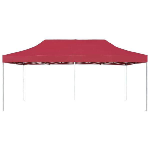 vidaXL Partytent professioneel inklapbaar 6x3 m aluminium wijnrood
