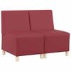 vidaXL Modulaire Bankeenheid Armlos 2 st Wijnrood Nep Leer