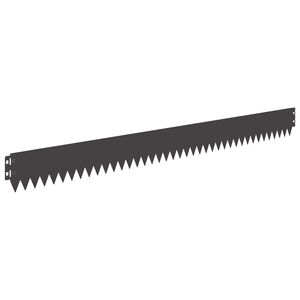 vidaXL Gazonrand 10 st 103 x 10 cm Staal Zwart