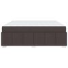 vidaXL Bedframe met matras Donkerbruin 180 x 200 cm Stof