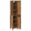 vidaXL Highboard Oud Hout 34,5 x 34 x 180 cm Bewerkt hout