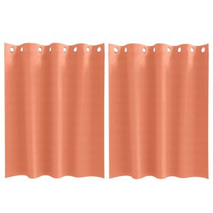 vidaXL Zwart-out Gordijnen met Ringen 2 st Terracotta 140 x 140 cm