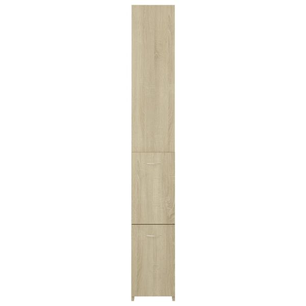 vidaXL Badkamerkast 25x26,5x170 cm bewerkt hout sonoma eikenkleurig