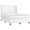 vidaXL Boxspring met matras en LED kunstleer zwart 140x190 cm