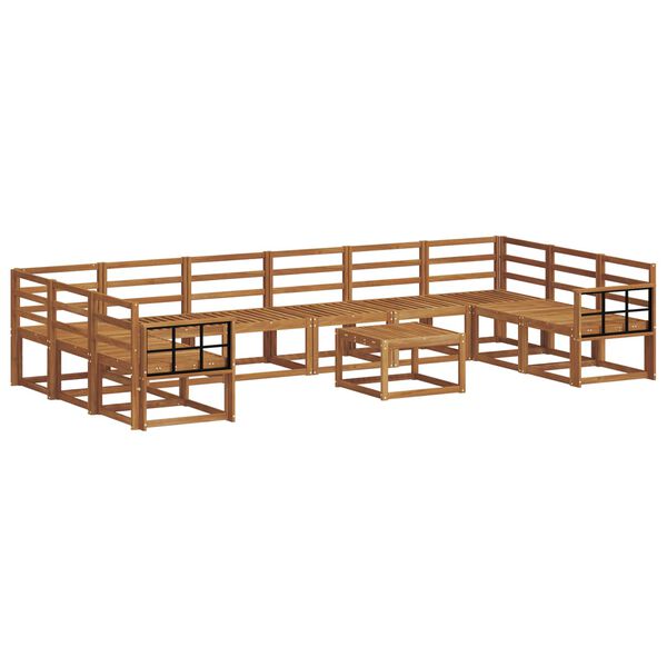 vidaXL Buiten bankenset 11 pcs Naturel Massief Acaciahout