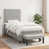 vidaXL Boxspring met matras stof lichtgrijs 90x190 cm