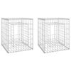 vidaXL Schanskorf palen 2 st 50x50x60 cm ijzer