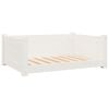 vidaXL Hondenmand 75,5x55,5x28 cm massief grenenhout wit